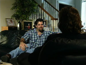 Ken Caminiti chats at his home in February 1997 for what would be the first 