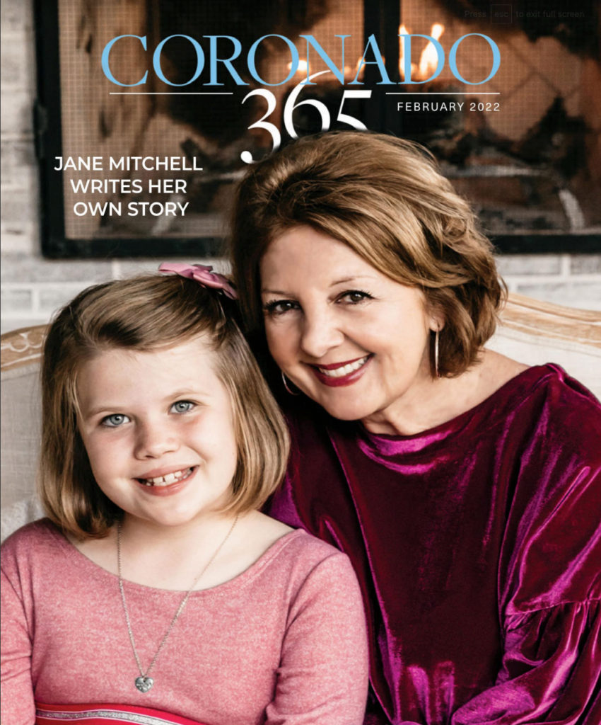Jane Mitchell and her daughter Lily on the cover of Coronado 365 magazine